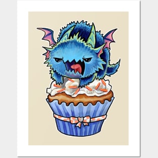 Cupcake dragon angry static Posters and Art